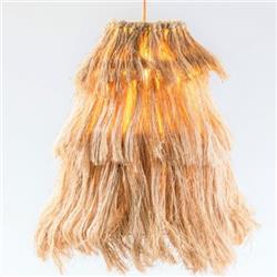COLGANTE TRINI FIBRA NATURAL DESFLECADA E27 48CM DIAMETRO X 60CM ALTO
