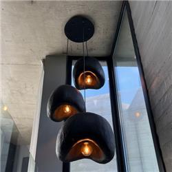 COLGANTE MOON NEGRO E27