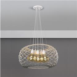 COLGANTE NEST MEDIANO BLANCO 5LUCES E27