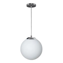 COLGANTE GLOBO CHICO CROMO VIDRIO OPAL Ø15CM E27 
