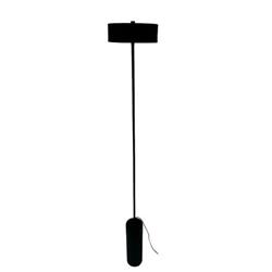 LAMPARA DE PIE AXE NEGRA 2 LUCES G9 CON DIFUSOR DE ACRILICO