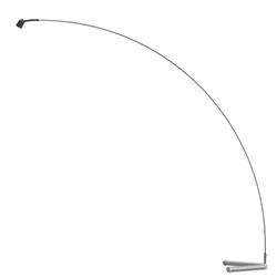 LAMPARA DE PIE PUCK CURVO GRIS 1.8MTS 10W 2700K 1000LM IP66 12V CRI 90