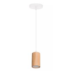 COLGANTE INFINIT 1 LUZ MADERA/BLANCO GU10 7W 3000K 220V