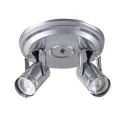 PLAFON TILCARA NEGRO 2LUCES MOVIL BASE REDONDA GU10