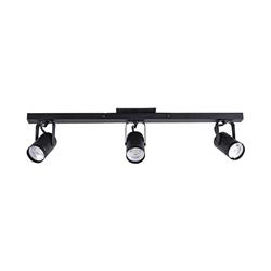 PLAFON TILCARA NEGRO 3LUCES MOVIL BASE REGLETA GU10 