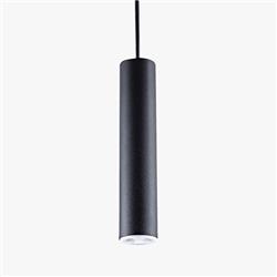 COLGANTE TUBO ECO CANALS NEGRO 1LUZ GU10