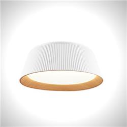 PLAFON WOOD BLANCO EFECTO MADERA CON DIFUSOR ACRILICO DIMERIZABLE LED 36W 3000K