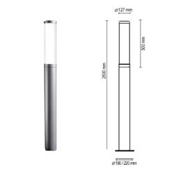 FAROLA F-2500/5 NEGRA CABEZAL 5 IP54