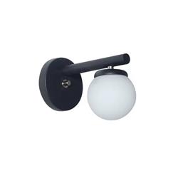 APLIQUE 1LUZ MADERA NEGRA TULIPA OPAL G9 