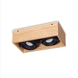 PLAFON MADERA INTERIOR METAL NEGRO 4L MOVIL AR111