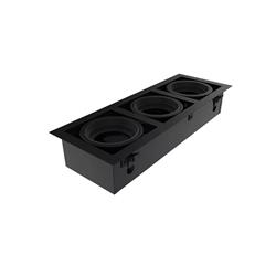 EMBUTIDO BOX 3 LUCES NEGRO CON DOBLE MOVIMIENTO AR111 21CM