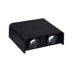 APLIQUE SIGMA BIDIRECCIONAL ABS NEGRO 4W BLANCO DINAMICO IP65
