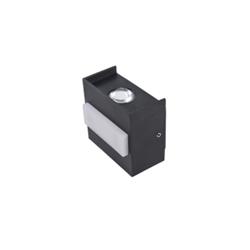 APLIQUE LINO I RECTANGULAR ALUMINIO NEGRO 6W IP65