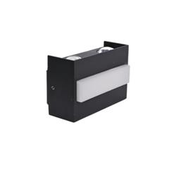 APLIQUE LINO II RECTANGULAR ALUMINIO NEGRO 12W IP65 
