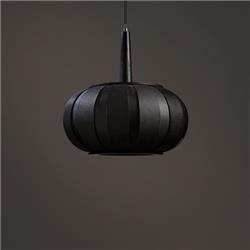 COLGANTE MANDARINA TRAMA NEGRO 2 LUCES E27