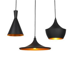 COLGANTE BEAT TRIO NEGRO BASE RECTANGULAR E27