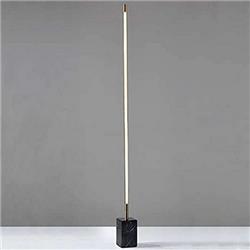 LAMPARA DE PIE QUEBEC NEGRA CON MARMOL 25W 2700K