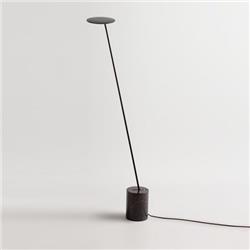 LAMPARA DE PIE CIRCLE NEGRA CON MARMOL 45W 2700K