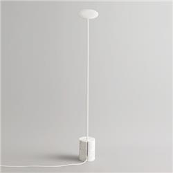 LAMPARA DE PIE CIRCLE BLANCA CON MARMOL 45W 2700K