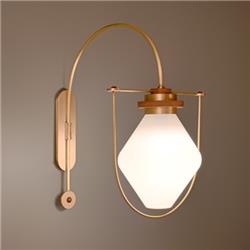 APLIQUE CORAL LED BRONCE, MADERA Y FILAMENTO PLA