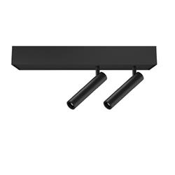 PLAFON WIPI NEGRO 38º 2X3W 2700K 2X270LM IP20
