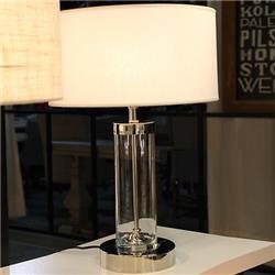 LAMPARA DE MESA COLUMNA BRONCE PANTALLA ARPILLERA 2L E27 77CM