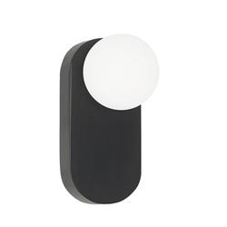 APLIQUE NUBE MADERA NEGRA TULIPA DE VIDRIO G9 