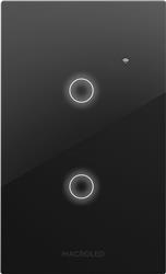 TECLA ROMA SMART NEGRA MACROLED 2 CANALES MAX 7A