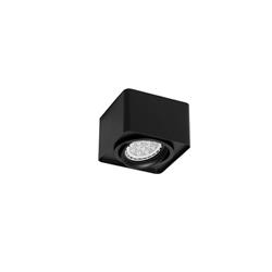 PLAFON VANCOUVER-1 CUADRADO CARDANICO NEGRO 1L AR111
