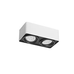 PLAFON VANCOUVER-2 RECTANGULAR CARDANICO BLANCO 2LUCES AR111