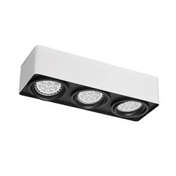 PLAFON VANCOUVER RECTANGULAR CARDANICO BLANCO 3LUCES AR111 