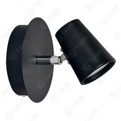 APLIQUE SOTANA CHAPA NEGRA 1LUZ GU10 IP20 220V