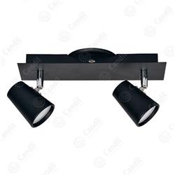 APLIQUE SOTANA CHAPA NEGRA 2LUCES GU10 IP20 220V