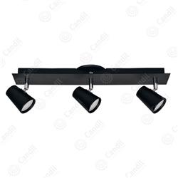 APLIQUE SOTANA CHAPA NEGRA 3LUCES GU10 IP20 220V