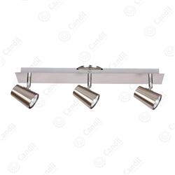 APLIQUE SOTANA CHAPA NIQUEL 3LUCES GU10 IP20 220V