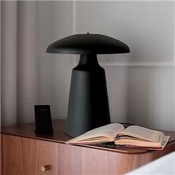 LAMPARA DE MESA OMA NEGRO MATE 37CM DIAMETRO X 46CM ALTURA
