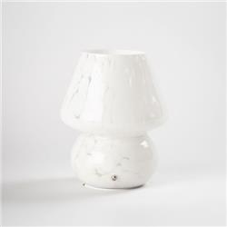 LAMPARA DE MESA CECI VIDRIO BLANCO LED 3000K INALAMBRICA 18,5CM ALTO X 9,5CM DIAMETRO