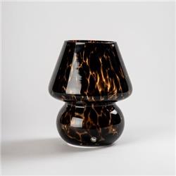 LAMPARA DE MESA NININ VIDRIO NEGRO LED 3000K INALAMBRICA 18,5CM ALTO X 9,5CM DIAMETRO