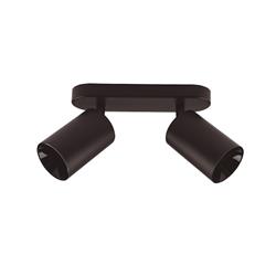 PLAFON SET DOBLE ALUMINIO NEGRO GU10 IP20 