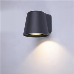 APLIQUE KONE ALUMINIO NEGRO VIDRIO TEMPLADO GU10 120º IP54 220V