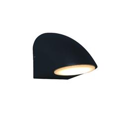 APLIQUE VACUR ALUMINIO NEGRO VIDRIO TEMPLADO GU10 120º IP54 220V