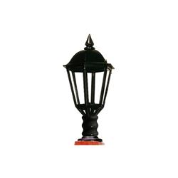 CABEZAL FAROL 70/P ALUMINIO BLANCO CON BASE PARA PILAR E27