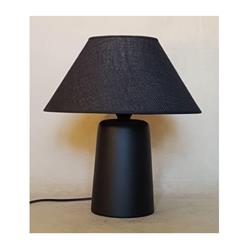 LAMPARA DE MESA EVA BLACK PANTALLA PANAMA NEGRO E27 37CM ALTURA TOTAL