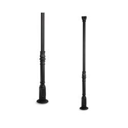 COLUMNA B CON CAPITEL NEGRA CON ANCLAJE 240CM DE ALTO TOTAL
