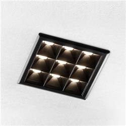 EMBUTIDO TEBO MINI NEGRO 9LUCES 10W 3000K 556LM CRI90 