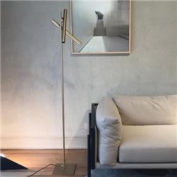 LAMPARA DE PIE PEPA ALUMINIO 2LUCES NEGRO 3,2W