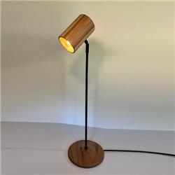LAMPARA DE MESA MU MADERA Y METAL TULIPA Ø8CM X 12 DE LARGO / ALTURA TOTAL 68CM / BASE Ø19CM