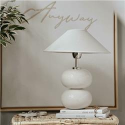 LAMPARA DE MESA BERLIN BLANCO JASPEADO E27