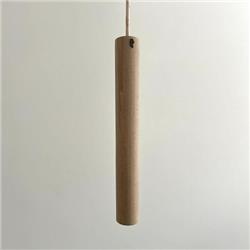 COLGANTE TUBO SMALL MADERA 4CM DIAMETRO X 30CM ALTO (LAMPARA INCLUIDA)