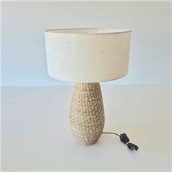 LAMPARA DE MESA POLINESIA PANTALLA NATURAL 